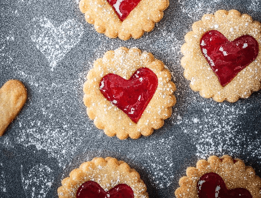 Sweethearts Strawberry Jam Biscuits