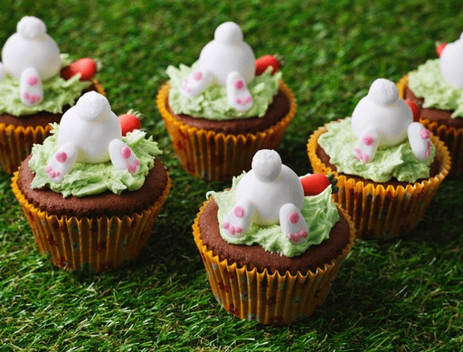 Disappearing Easter Bunny Cupcakes