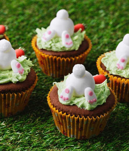 Disappearing Easter Bunny Cupcakes