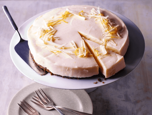 No-Bake White Chocolate and Lemon Cheesecake