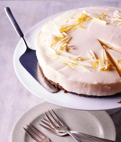 No-Bake White Chocolate and Lemon Cheesecake