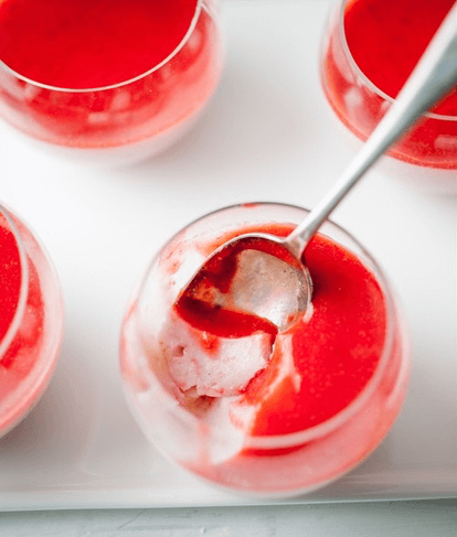 Strawberry And Elderflower Panna Cotta 