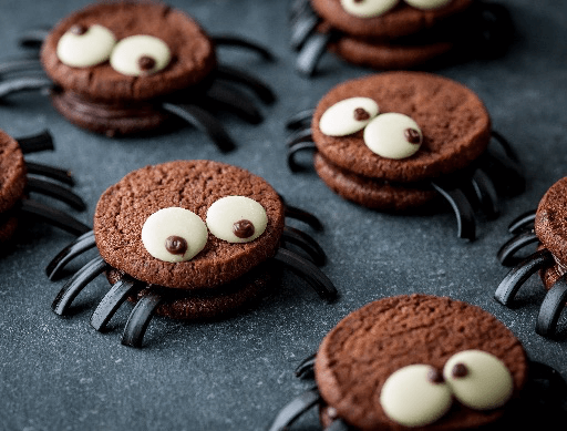 Halloween Scary Spider Cookies