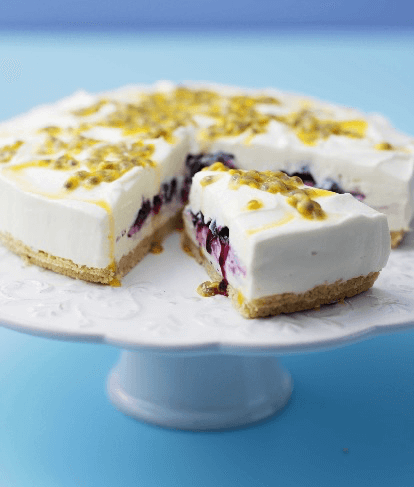 Blueberry and Passionfruit Cheesecake