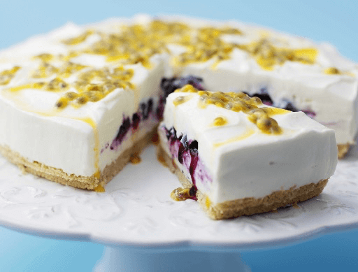 Blueberry and Passionfruit Cheesecake