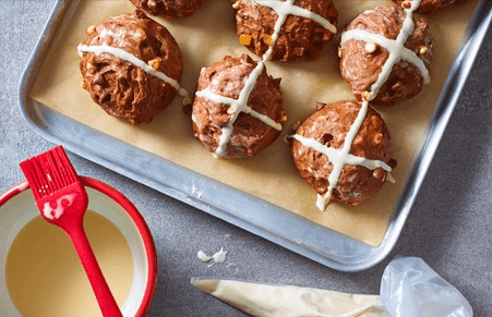 Chocolate and Orange Hot Cross Buns