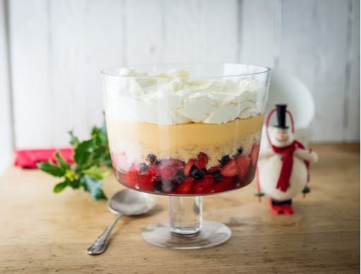 Christmas Fruit Trifle