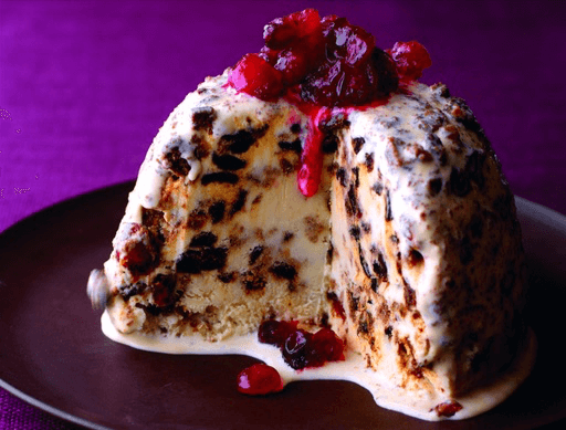 Christmas Cake Ice Cream Bombe