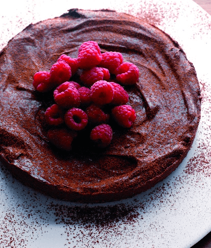 Decadent Chocolate and Raspberry Torte