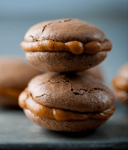 Chocolate Caramel Macarons