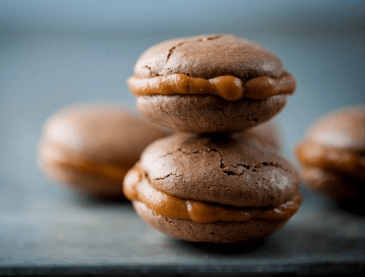 Chocolate Caramel Macarons