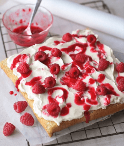 Raspberry Ripple Angel Cake