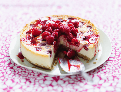 Baked Raspberry Cheesecake