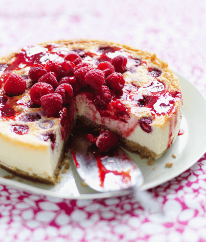 Baked Raspberry Cheesecake