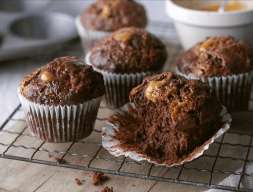 😍 Caramel Chocolate Muffins  You don't have to be oozing with