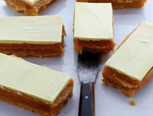White Chocolate Millionaires Shortbread