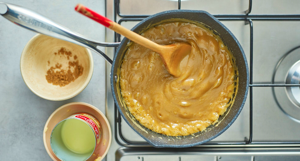 Caramel Bubbling on the Stove