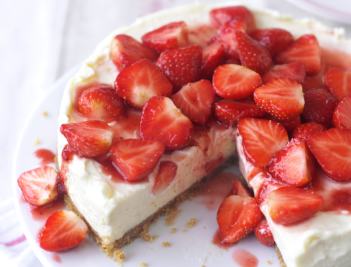 No Bake Strawberry Cheesecake