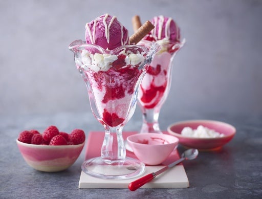 Raspberry Ice Cream Sundae