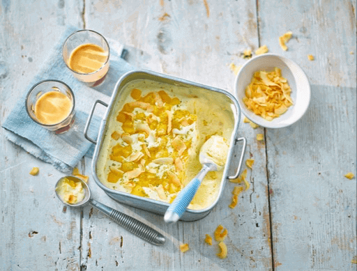 mango coconut no churn ice cream