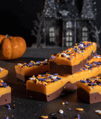 halloween chocolate orange fudge