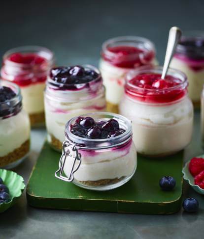 Vegan Raspberry Cheesecake Pots