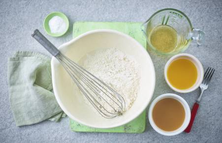cupcake ingredients in bowls