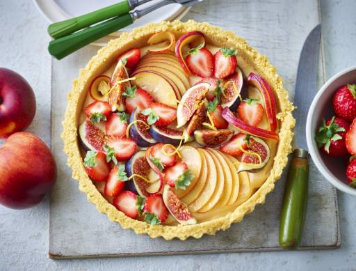 Vegan Lemon Fruit Tart 