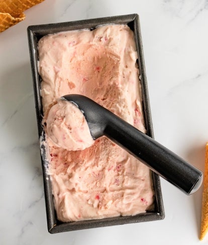 No Churn Strawberry Ice Cream