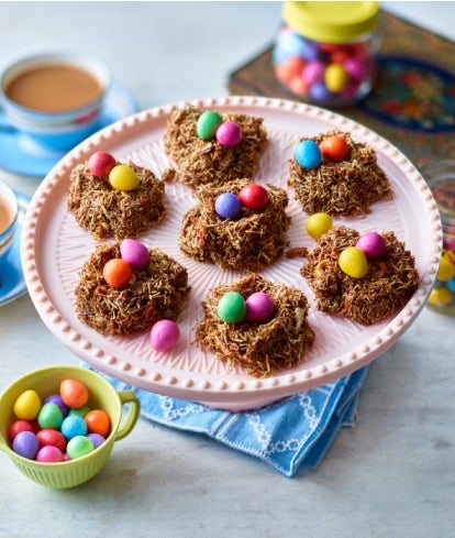 Easy Chocolate Caramel Easter Nests