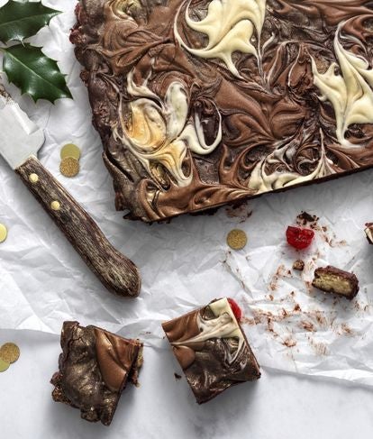 Christmas Chocolate Tiffin with Baileys and Cherries