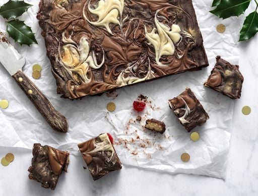 Christmas Chocolate Tiffin with Baileys and Cherries