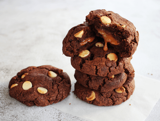 Double Chocolate Caramel Stuffed Cookies Recipe