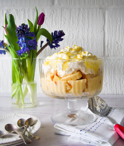 Lemon and white chocolate trifle image