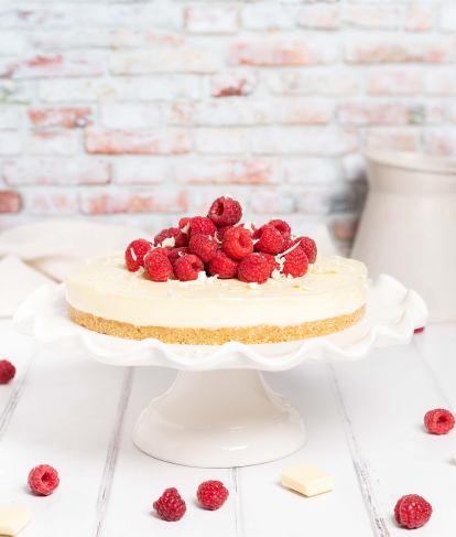 Raspberry White Chocolate Cheesecake