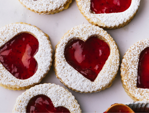 Sweethearts Strawberry Jam Biscuits