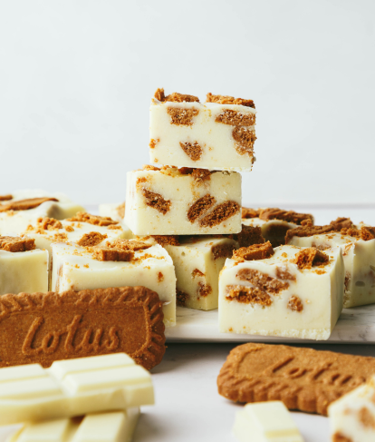 Biscoff White Chocolate Fudge