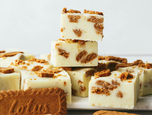 Biscoff White Chocolate Fudge