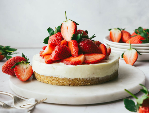 No Bake Strawberry Cheesecake