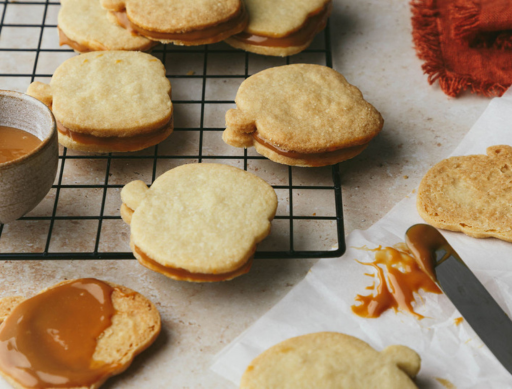 Halloween Caramel Sandwich Biscuits