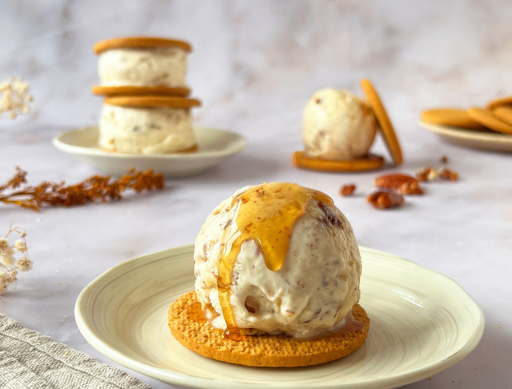 No Churn Mascarpone & Toasted Pecan Ice Cream 