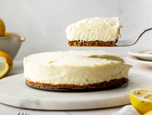No-Bake White Chocolate and Lemon Cheesecake