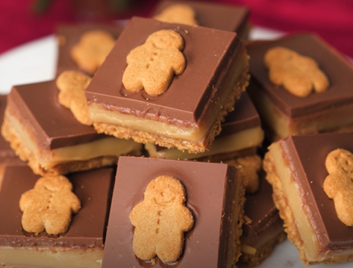 gingerbread millionaires shortbread recipe imagery