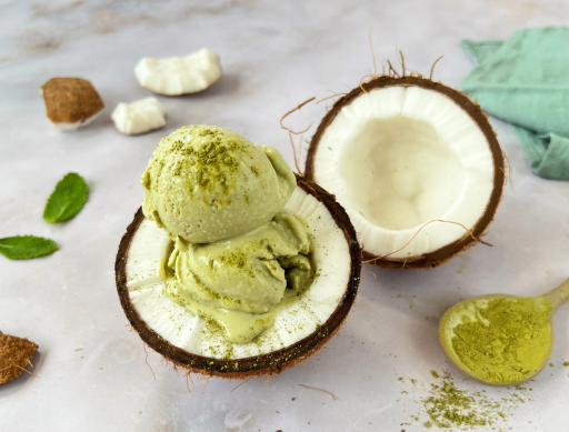 Matcha &amp; Coconut Ice Cream
