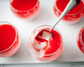 Strawberry And Elderflower Panna Cotta