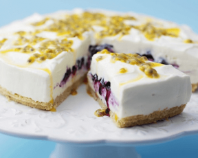 Blueberry and Passionfruit Cheesecake