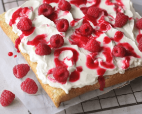 Raspberry Ripple Angel Cake