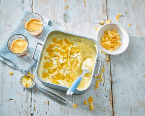 No Churn Mango, Coconut And Lime Ice Cream
