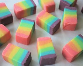 Rainbow White Chocolate Fudge