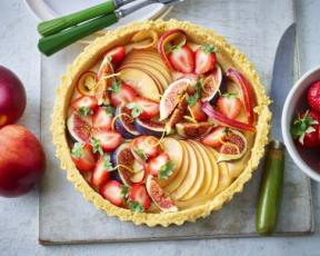 vegan lemon fruit tart